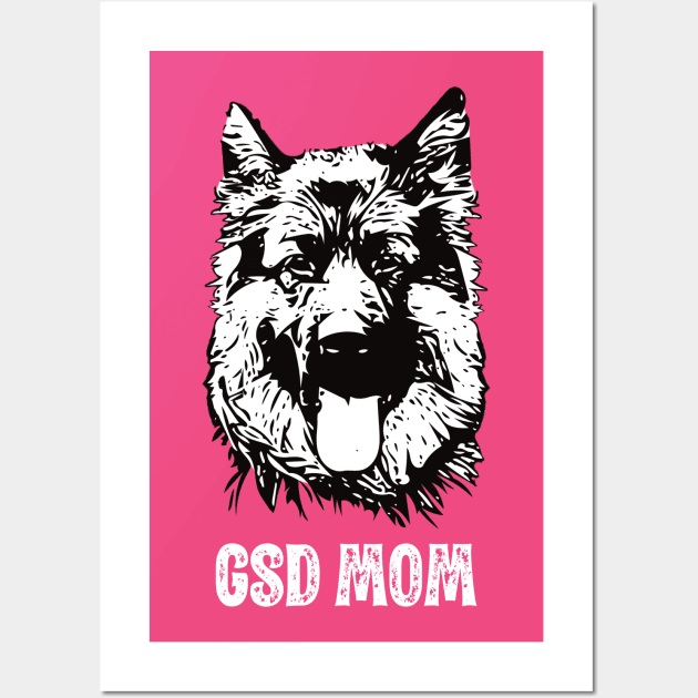 GSD Mom German Shepherd Dog Design Wall Art by DoggyStyles